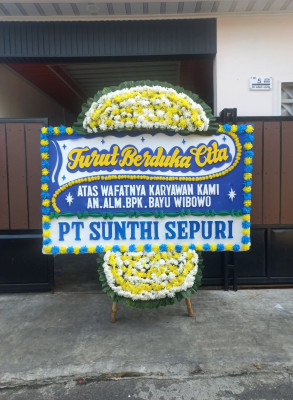 Papan Bunga Duka di Kambu
